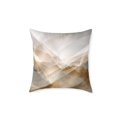 Earth Mist Shards - Square Poly Canvas Pillow
