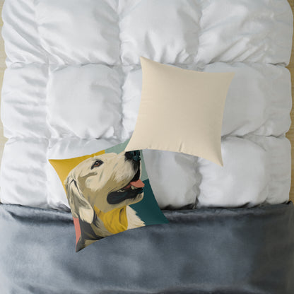 Golden Daydream - Square Poly Canvas Pillow