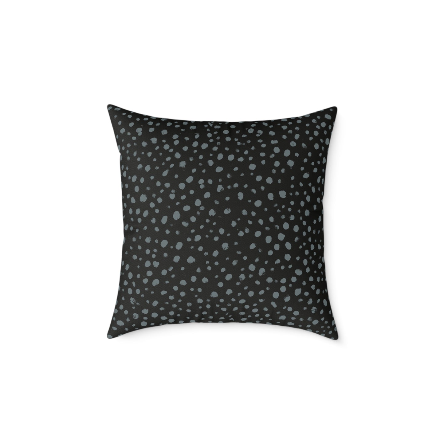 Pebble Scatter - Midnight - Square Poly Canvas Pillow