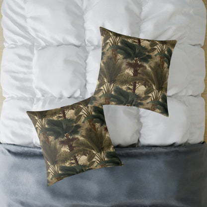 Palm Canopy Safari - Square Poly Canvas Pillow