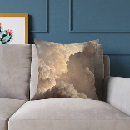 Heavenly Cloud Ember - Square Poly Canvas Pillow