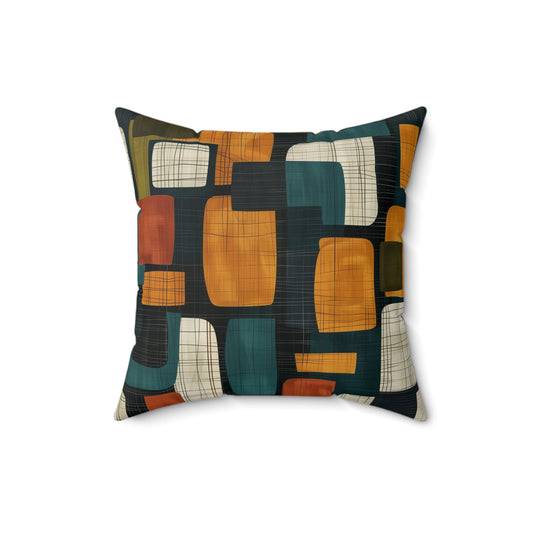 Mod Patchwork - Spun Polyester Square Pillow