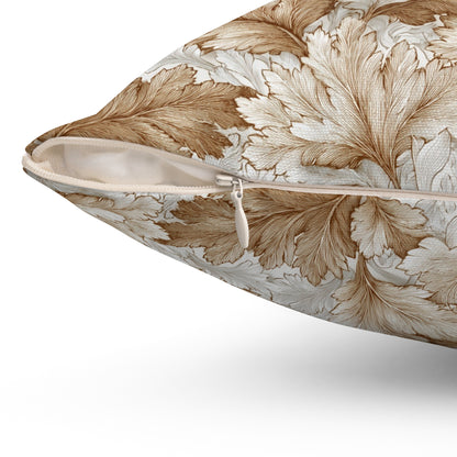 Camellia Cream Weave - Spun Polyester Square Pillow