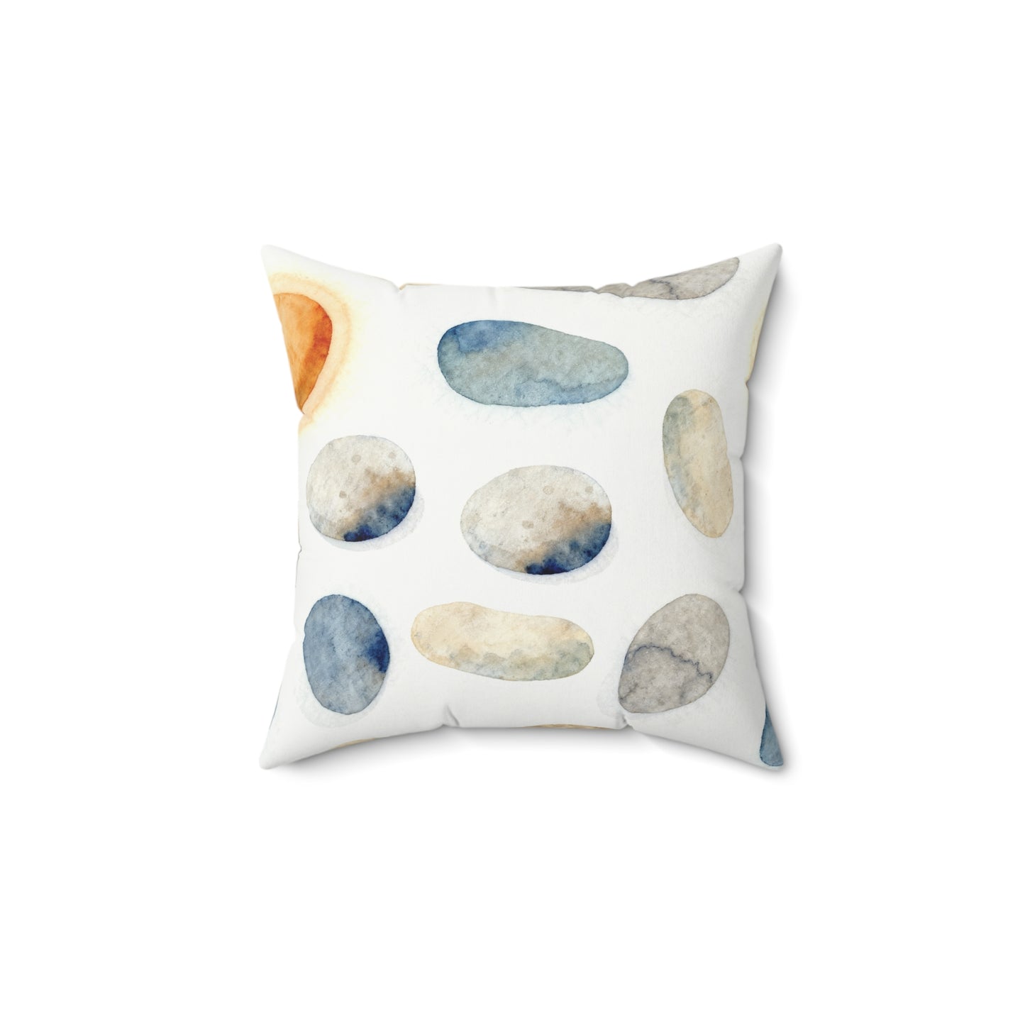 Warm River Stones - Faux Suede Square Pillow
