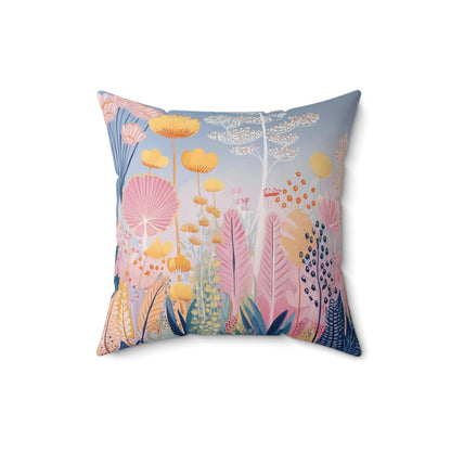 Wild Meadow Dreamscape - Faux Suede Square Pillow