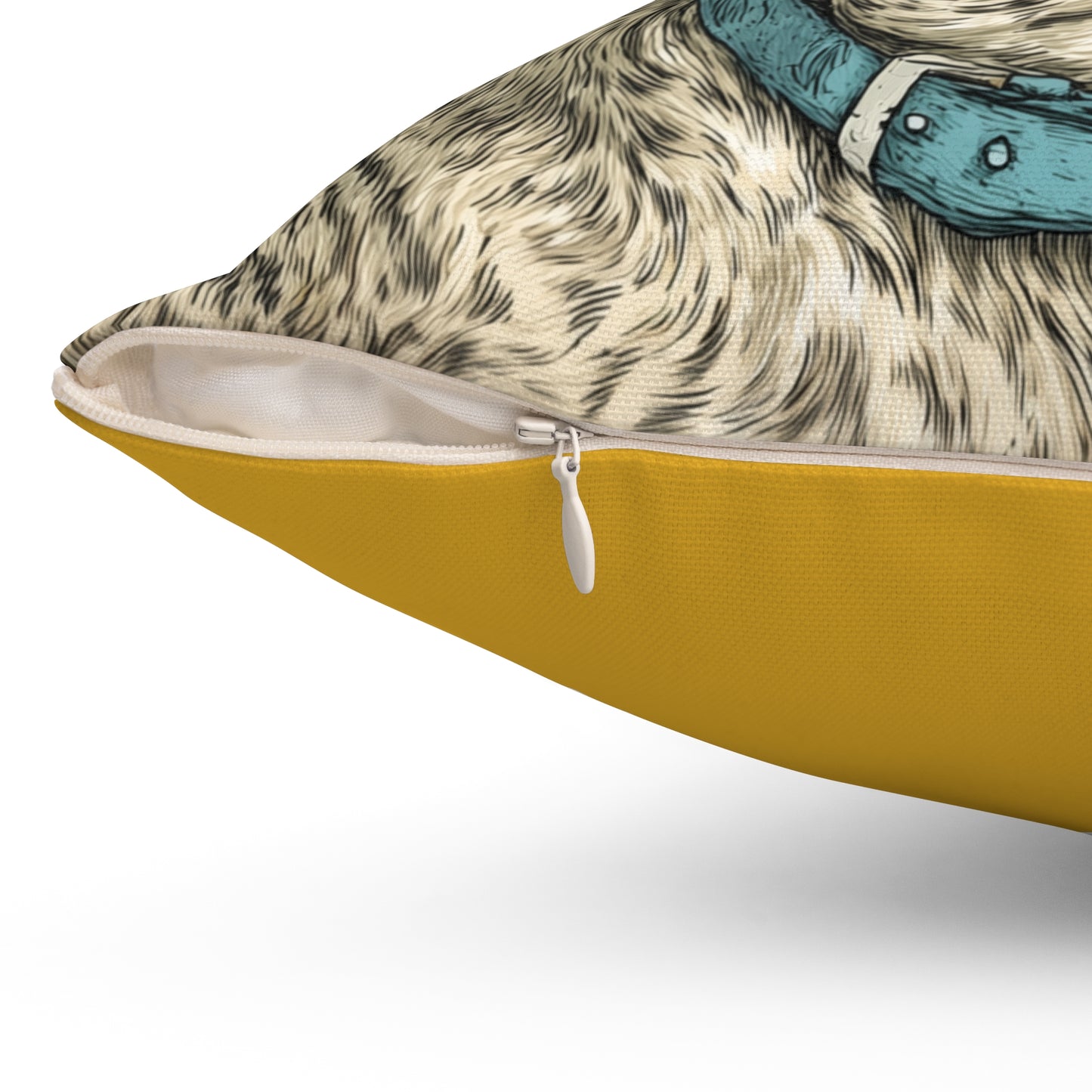 Terrier Halo - Spun Polyester Square Pillow