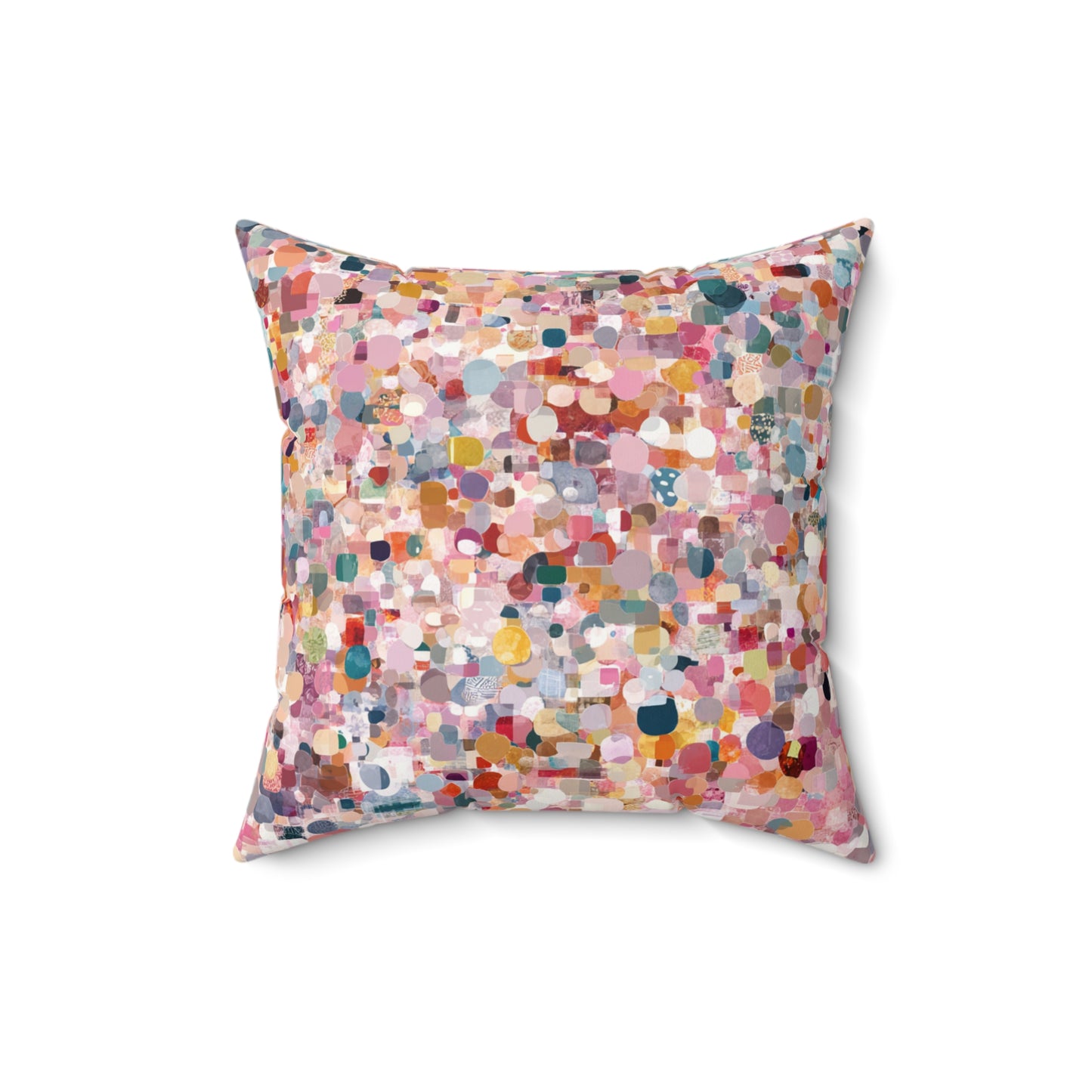 Confetti Burst Delight - Faux Suede Square Pillow