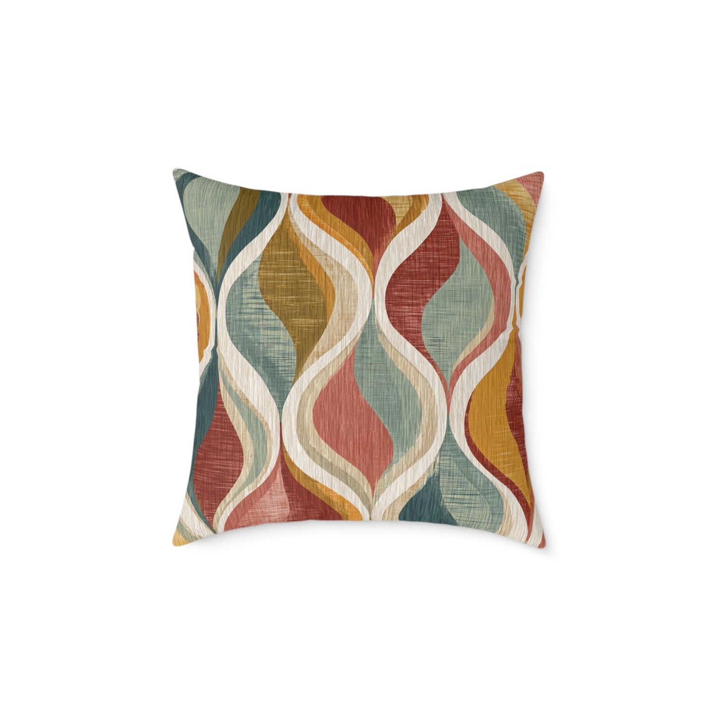 Desert Mirage Waves - Square Poly Canvas Pillow