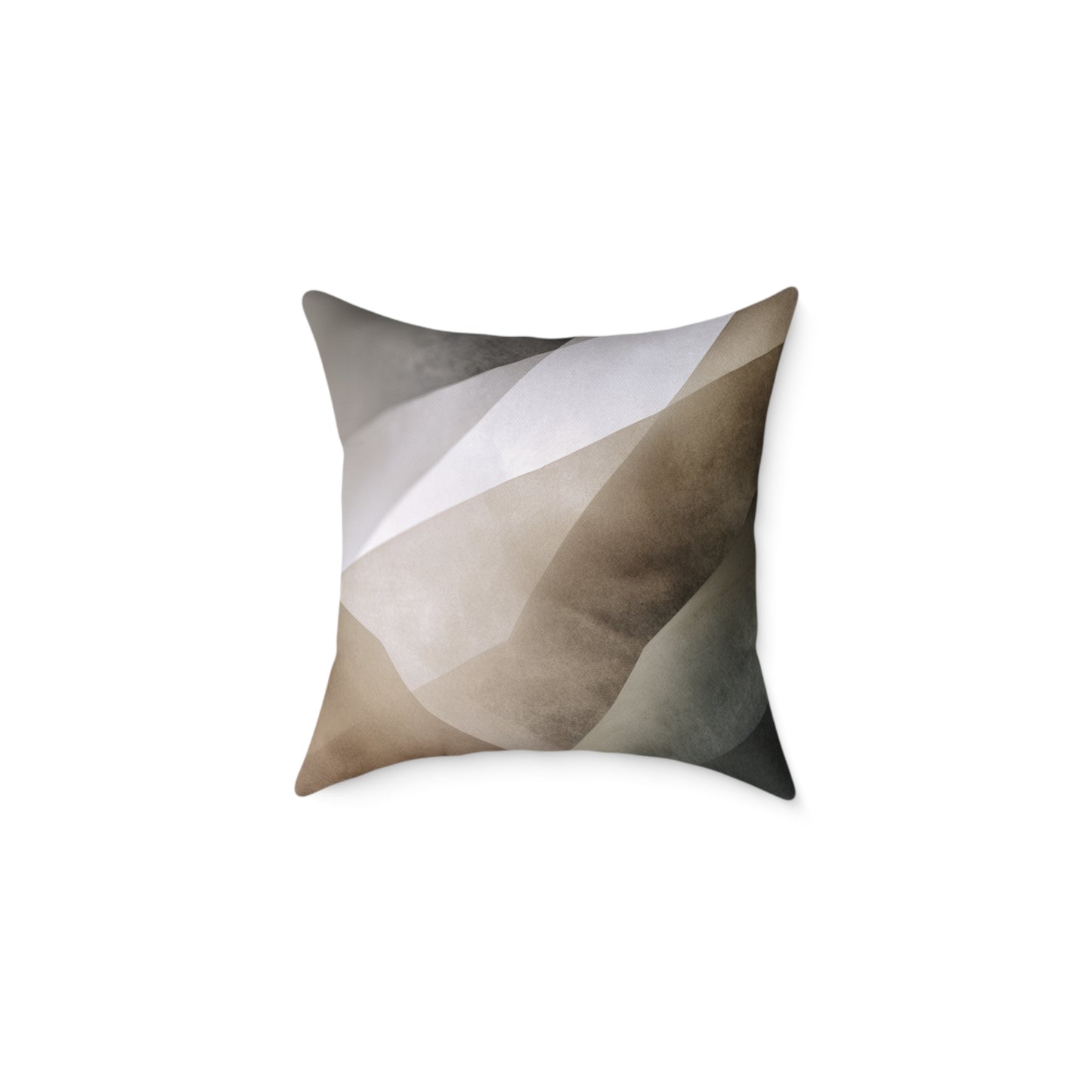 Shadowed Drift Veil - Square Poly Canvas Pillow