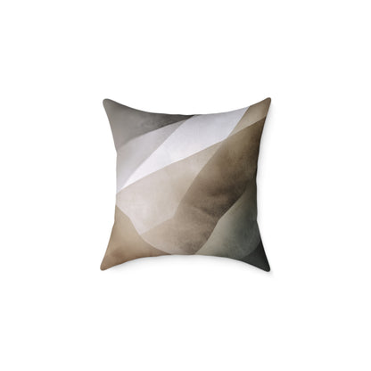 Shadowed Drift Veil - Square Poly Canvas Pillow