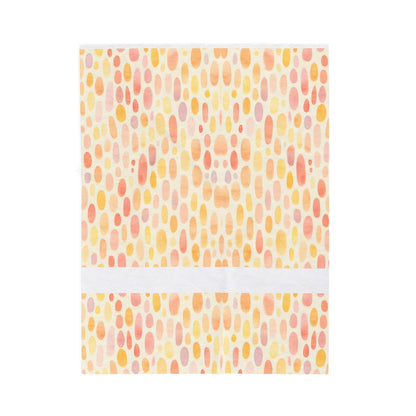 Pastel Bloom Droplets - Velveteen Plush Blanket