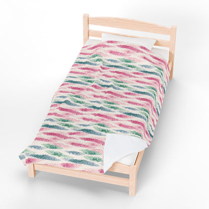Wild Rose - Velveteen Plush Blanket