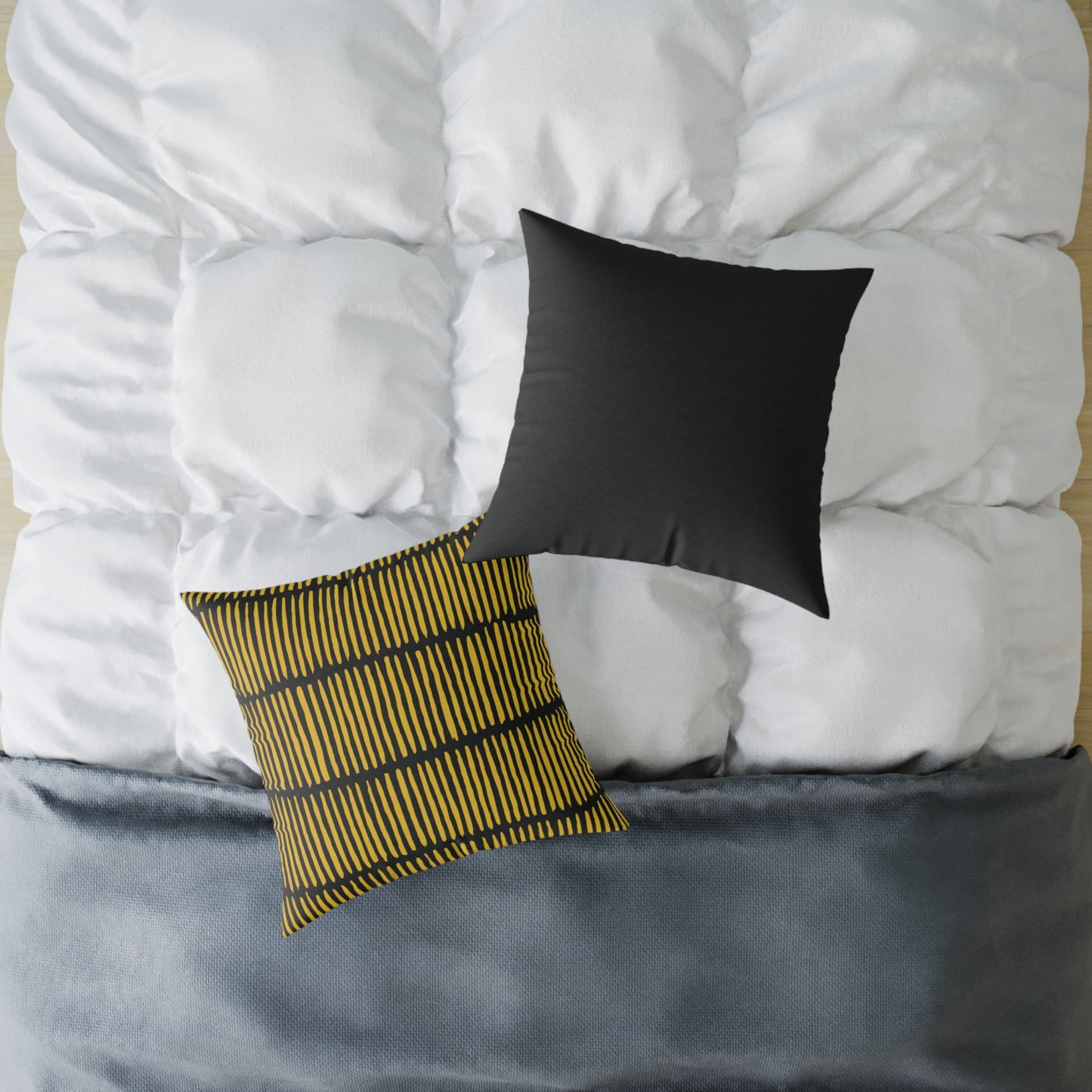 Loom Lines - Harvest - Square Poly Canvas Pillow
