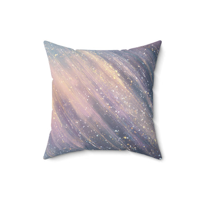 Stardust Vertical Drift - Spun Polyester Square Pillow