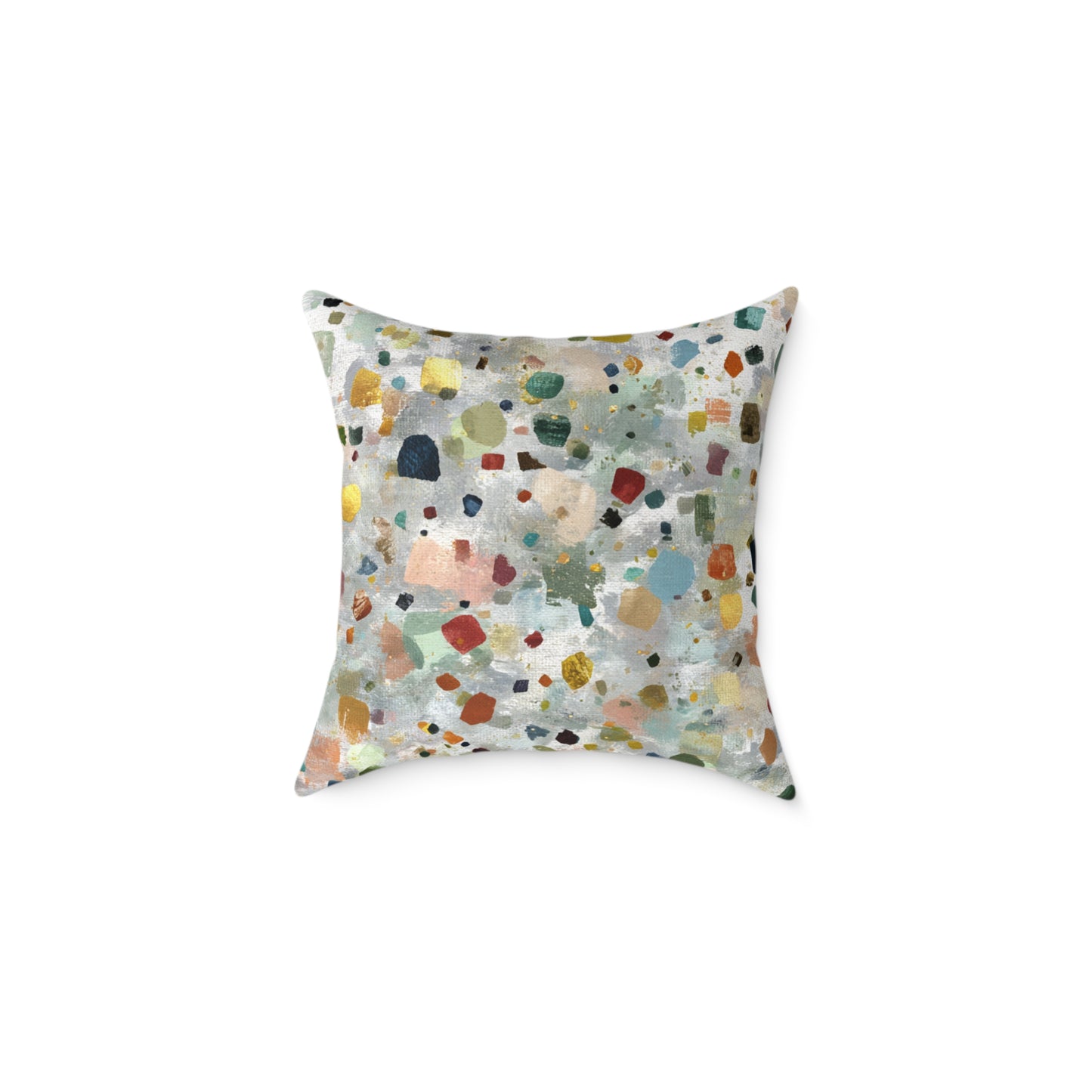 Color Speck Meadow - Square Poly Canvas Pillow
