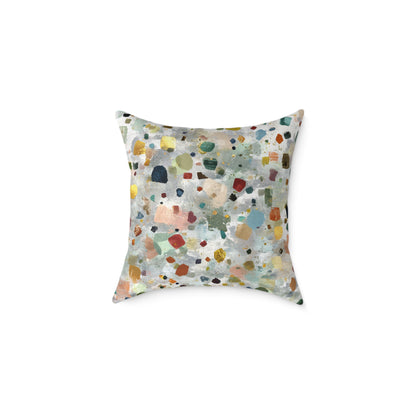 Color Speck Meadow - Square Poly Canvas Pillow
