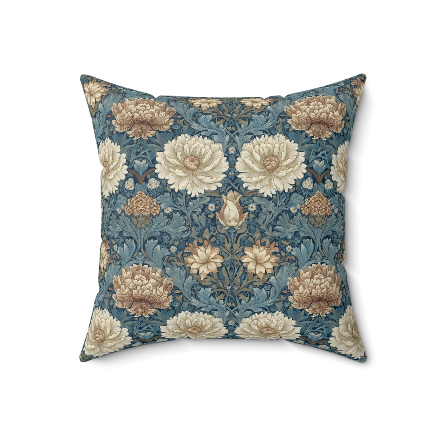 Vintage Bloom Repeat - Spun Polyester Square Pillow