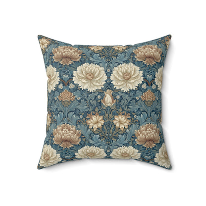 Vintage Bloom Repeat - Spun Polyester Square Pillow