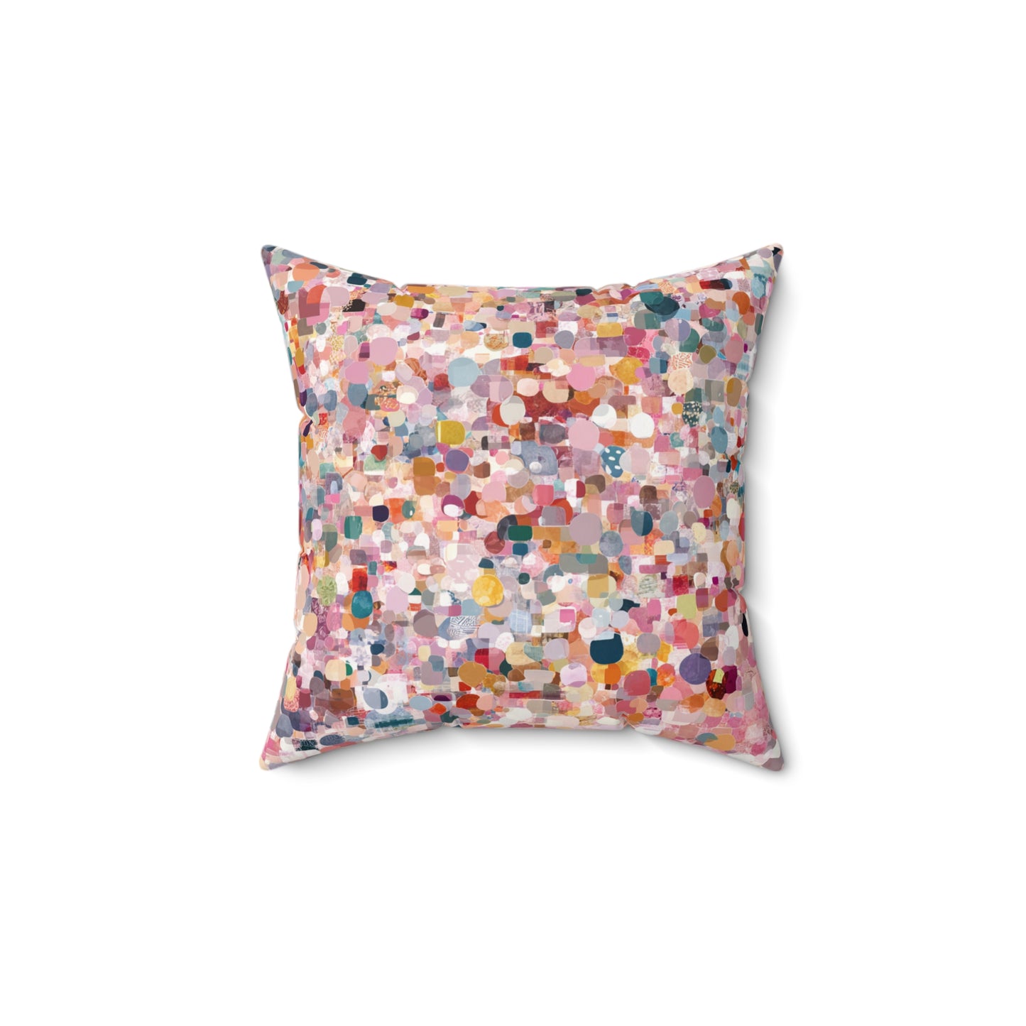 Confetti Burst Delight - Faux Suede Square Pillow