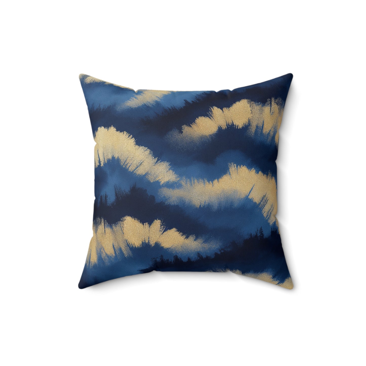 Midnight Tidal Fusion - Spun Polyester Square Pillow