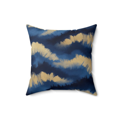 Midnight Tidal Fusion - Spun Polyester Square Pillow