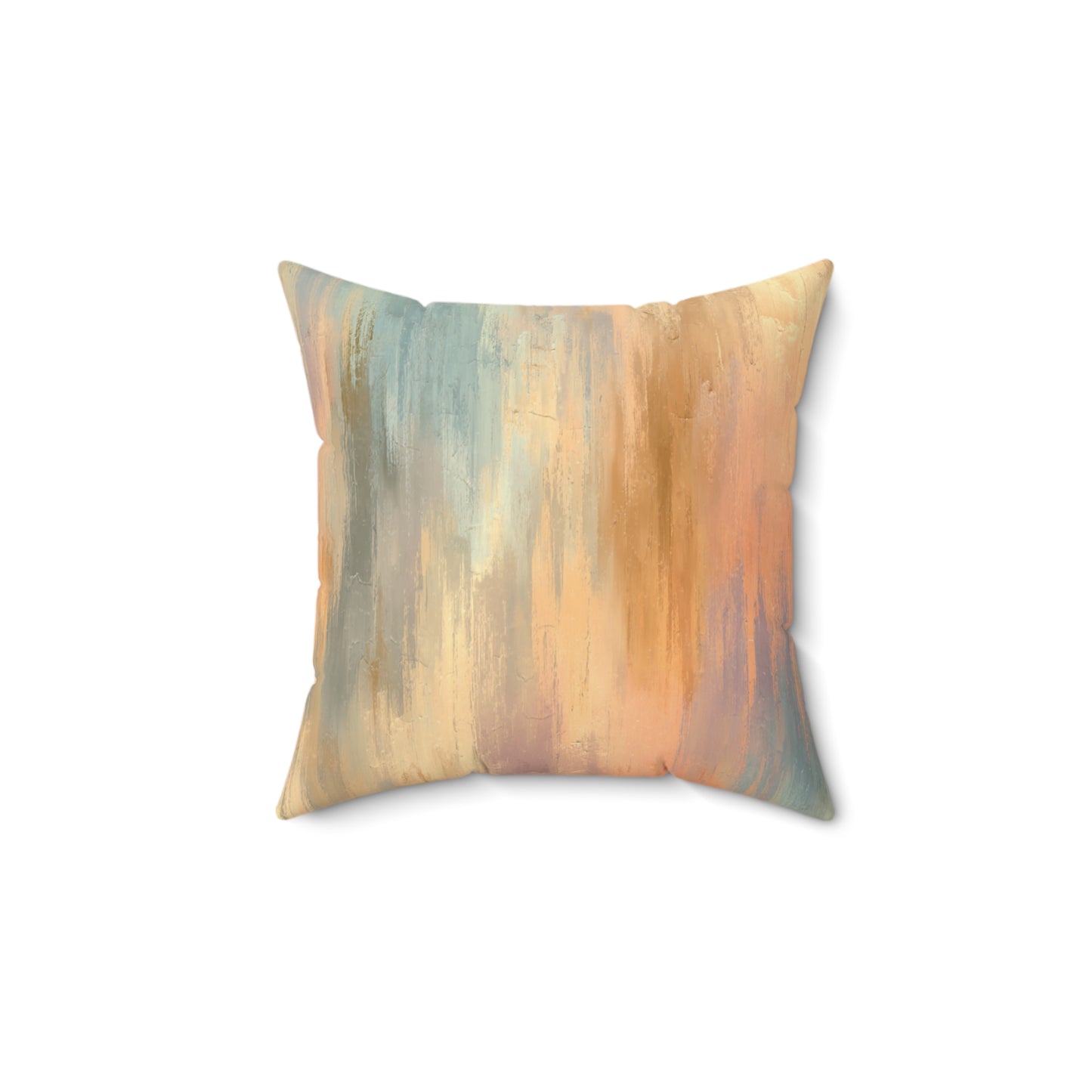 Sunset Brush Melt - Faux Suede Square Pillow