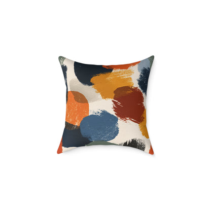Rustic Painter’s Palette - Square Poly Canvas Pillow