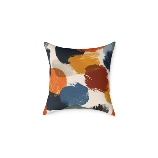 Rustic Painter’s Palette - Square Poly Canvas Pillow