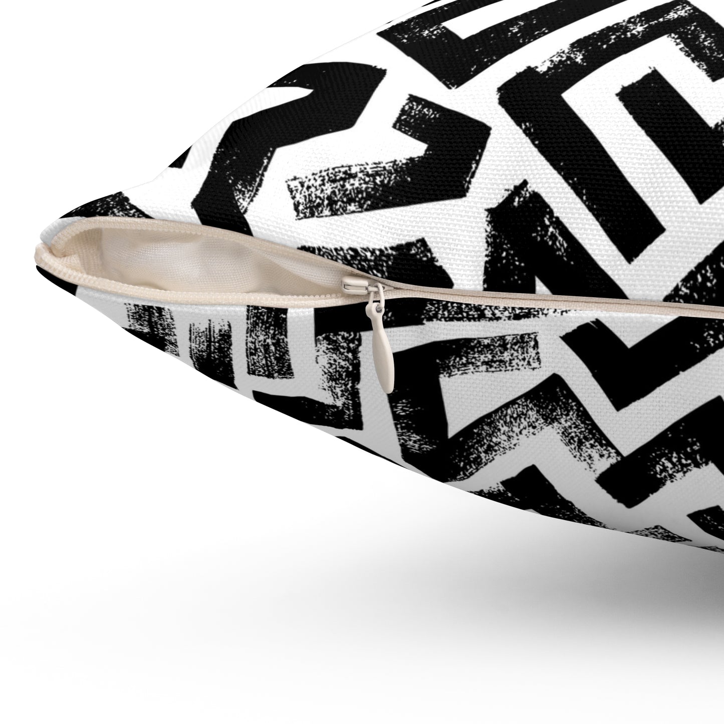 Pebble Maze Charcoal - Spun Polyester Square Pillow