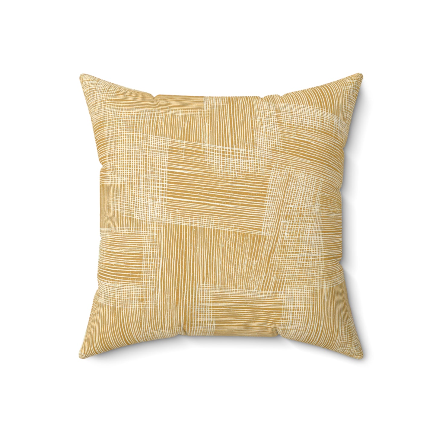 Golden Straw Texture - Spun Polyester Square Pillow
