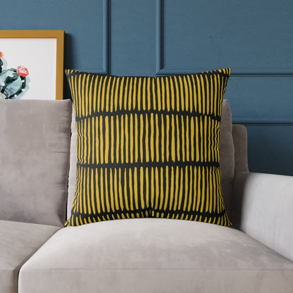 Loom Lines - Harvest - Square Poly Canvas Pillow