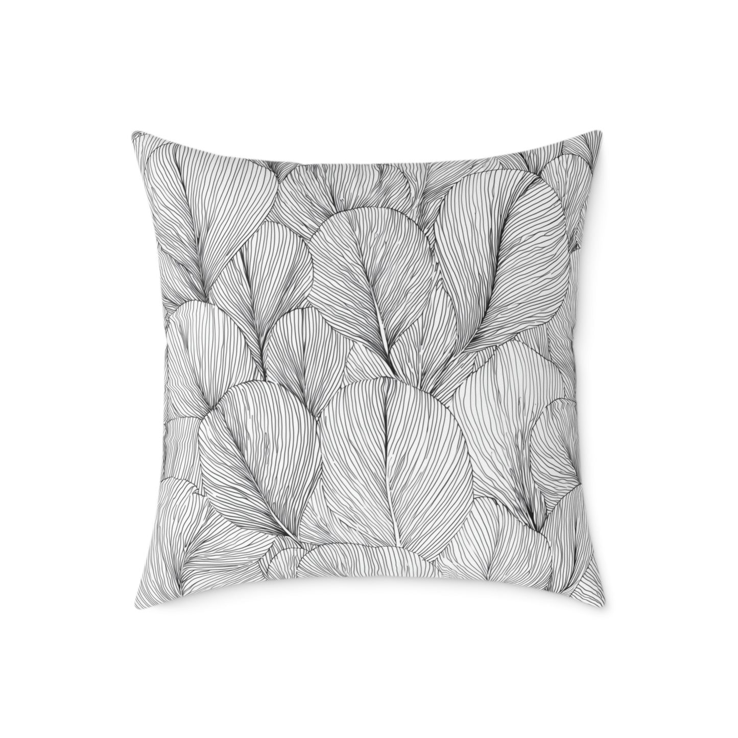 Petal Drift - Square Poly Canvas Pillow