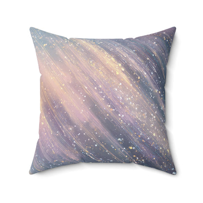 Stardust Vertical Drift - Spun Polyester Square Pillow