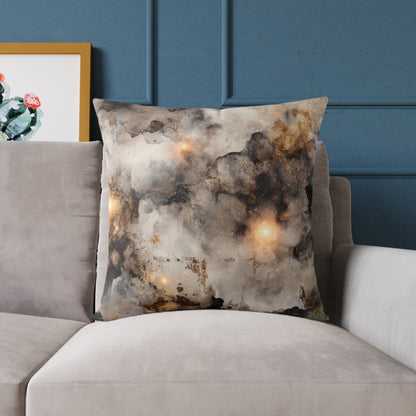 Smokelight Burst - Square Poly Canvas Pillow