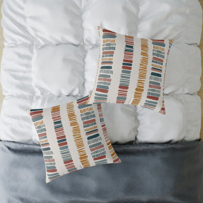 Nomadic Pathway Stripe - Square Poly Canvas Pillow