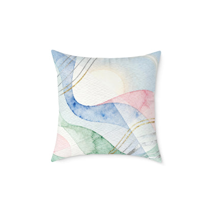 Aurora Softwave - Square Poly Canvas Pillow