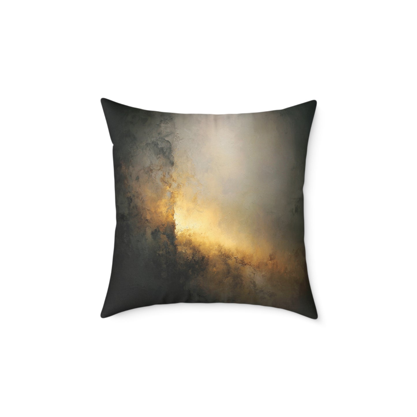 Eclipse Glow Shadow - Square Poly Canvas Pillow