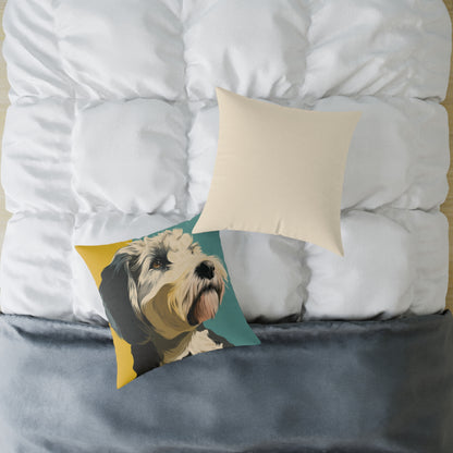 Shaggy Doodle - Square Poly Canvas Pillow