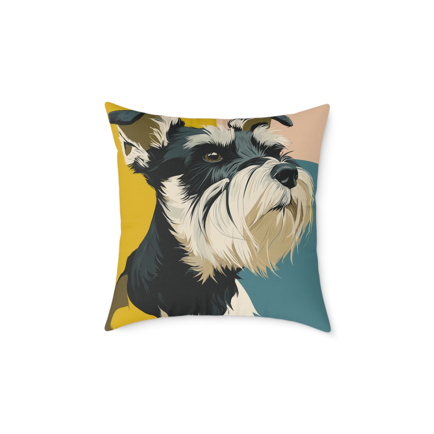 Schnauzer Chic - Square Poly Canvas Pillow