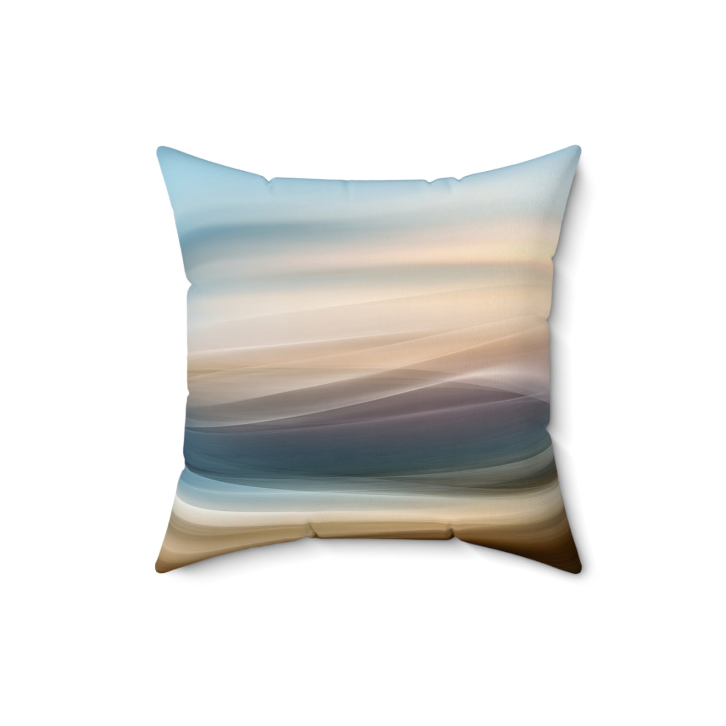 Coastal Sand Gradient - Faux Suede Square Pillow