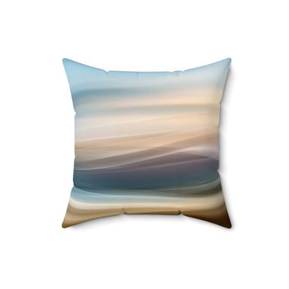 Coastal Sand Gradient - Faux Suede Square Pillow