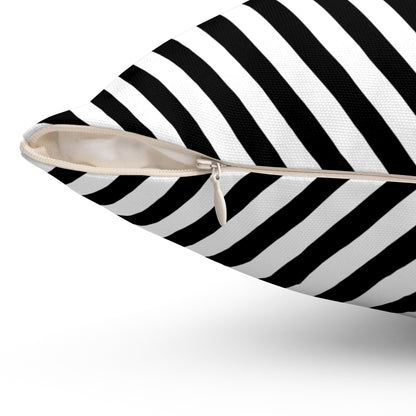 Sharp Angle Stripe - Spun Polyester Square Pillow
