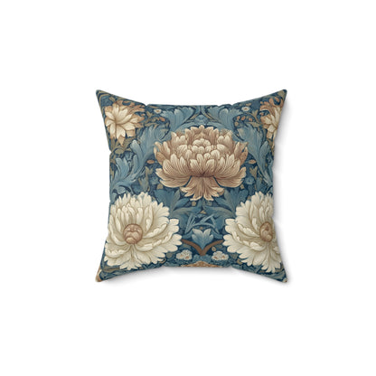 Chrysanthemum Court - Spun Polyester Square Pillow