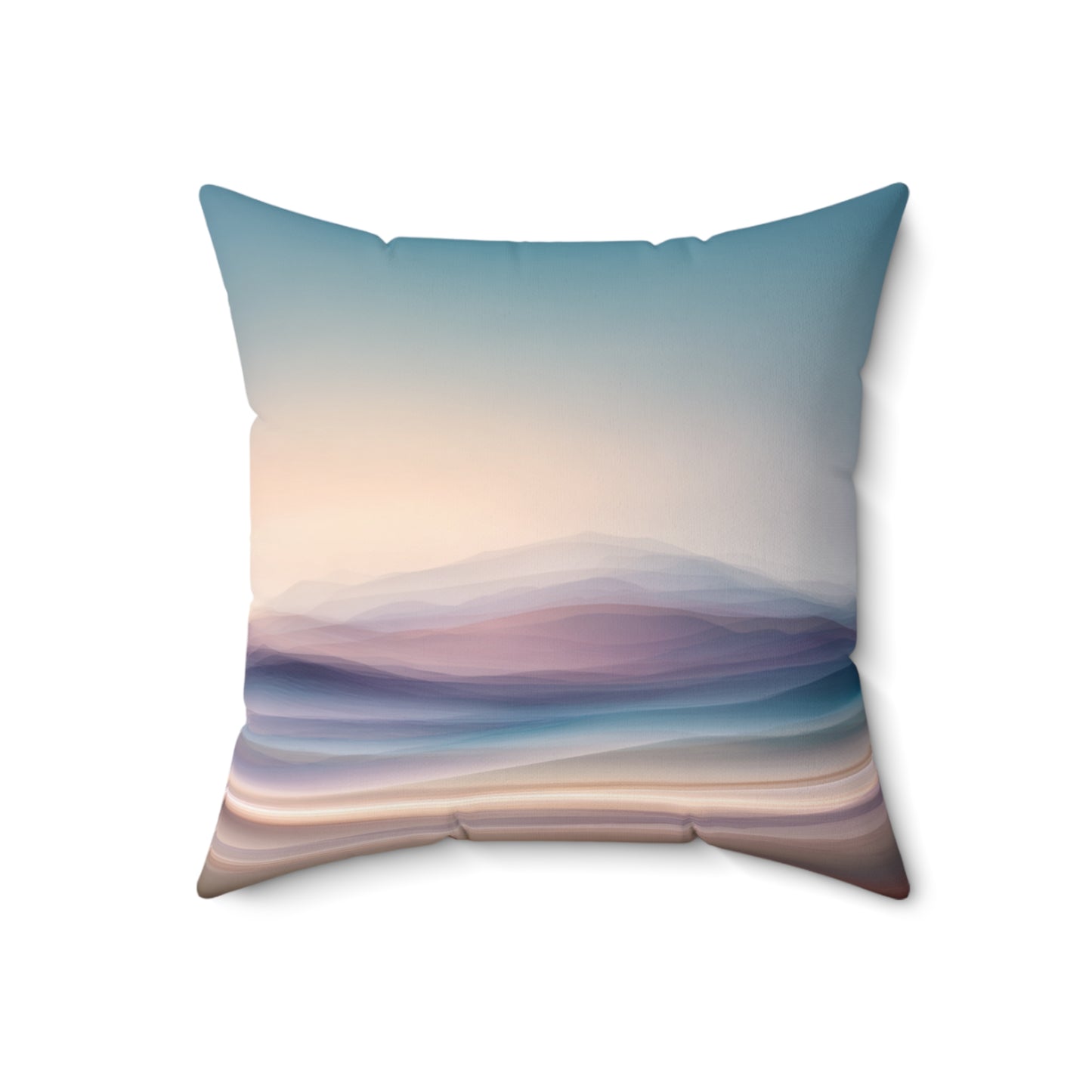 Horizon Fog Fade - Faux Suede Square Pillow