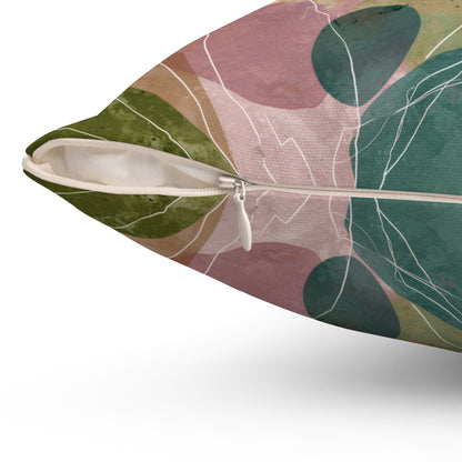 Botanical Mist Garden - Spun Polyester Square Pillow