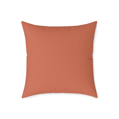 Pebble Scatter - Rose - Square Poly Canvas Pillow