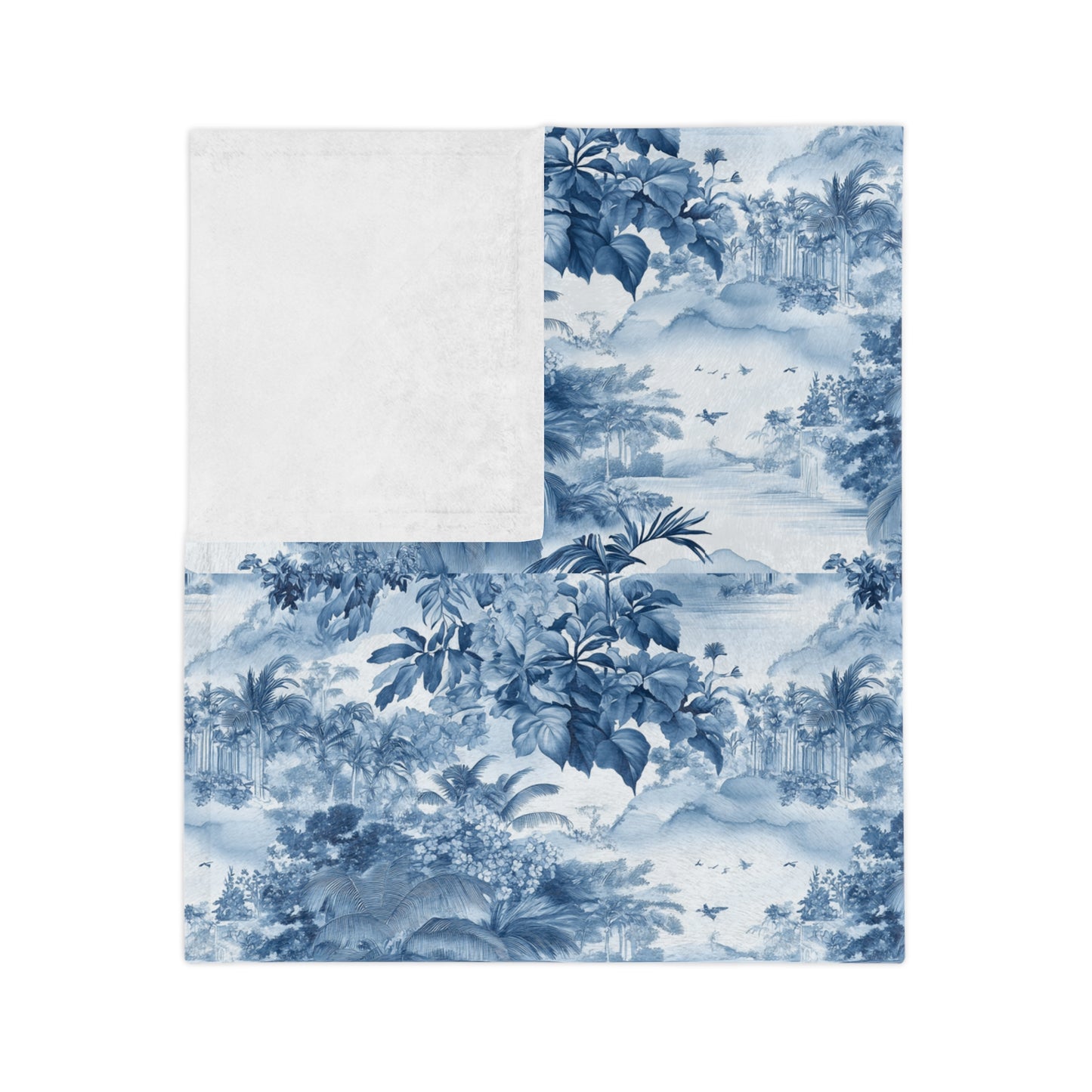 Tropical Toile - Velveteen Microfiber Blanket
