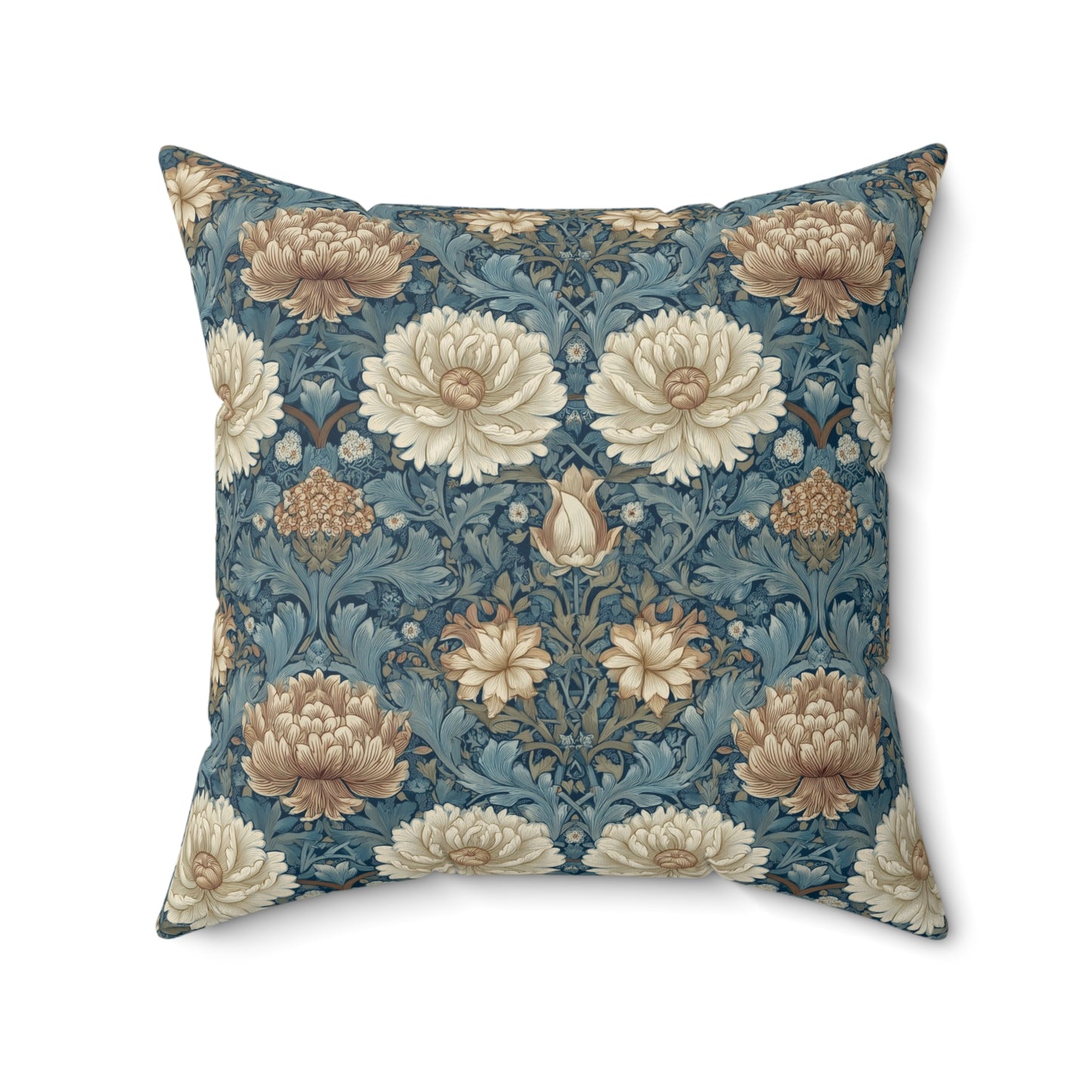 Vintage Bloom Repeat - Spun Polyester Square Pillow