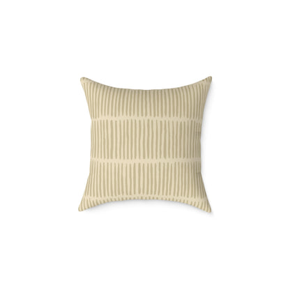 Loom Lines - Oat - Square Poly Canvas Pillow