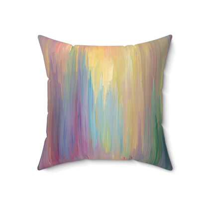 Pastel Cascade Wash - Faux Suede Square Pillow